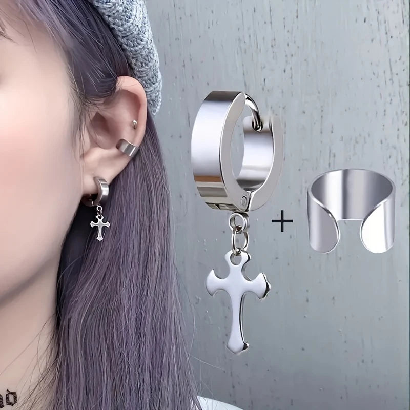 Stainless Steel Clip Earrings for Women High Quality Creative Simple C Non-Piercing Ear Clip Cuff Ear Buckle Trend Jewelry Gift