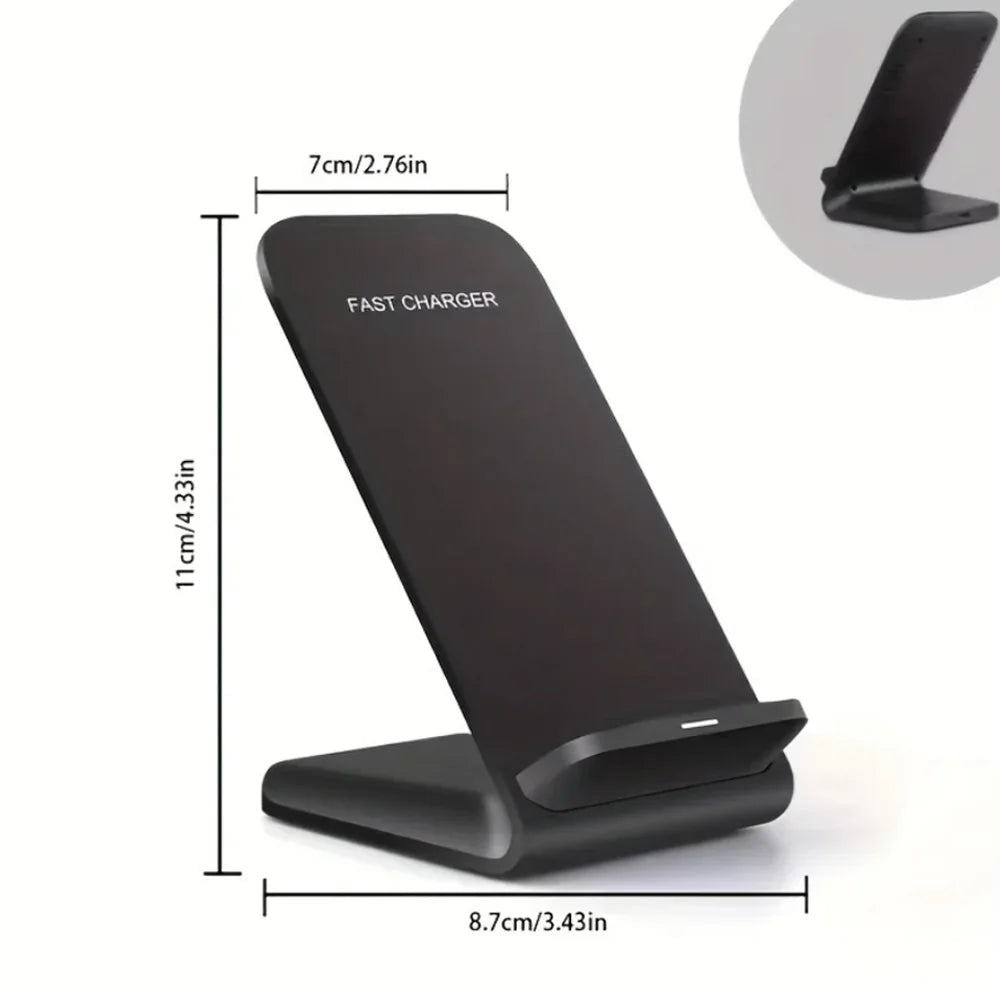 Wireless Charger Stand Pad For iPhone 16 15 14 13 12 Pro X XS Max XR 8 Samsung Xiaomi Induction Fast Charging Dock Station