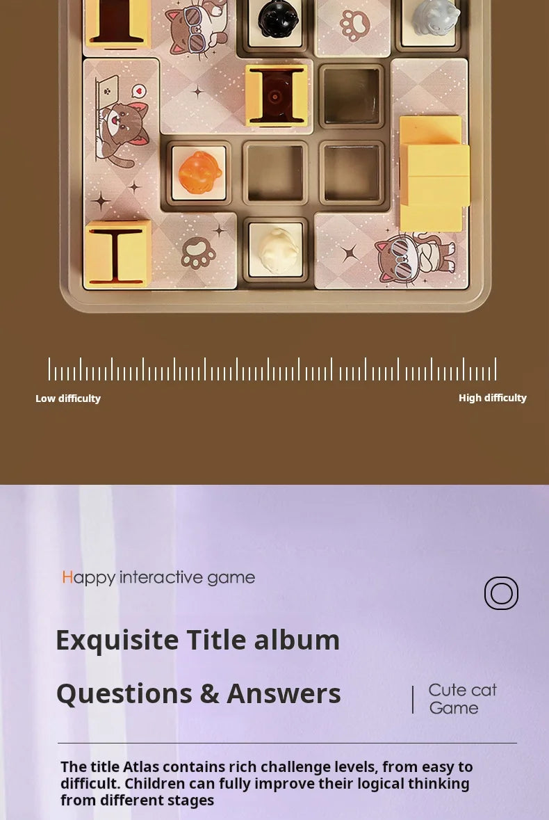 Diy Hide And Seek Cat Puzzle Clearance Clearance Board Game Cat Children Space Planning Logical Thinking Training Puzzle Toy