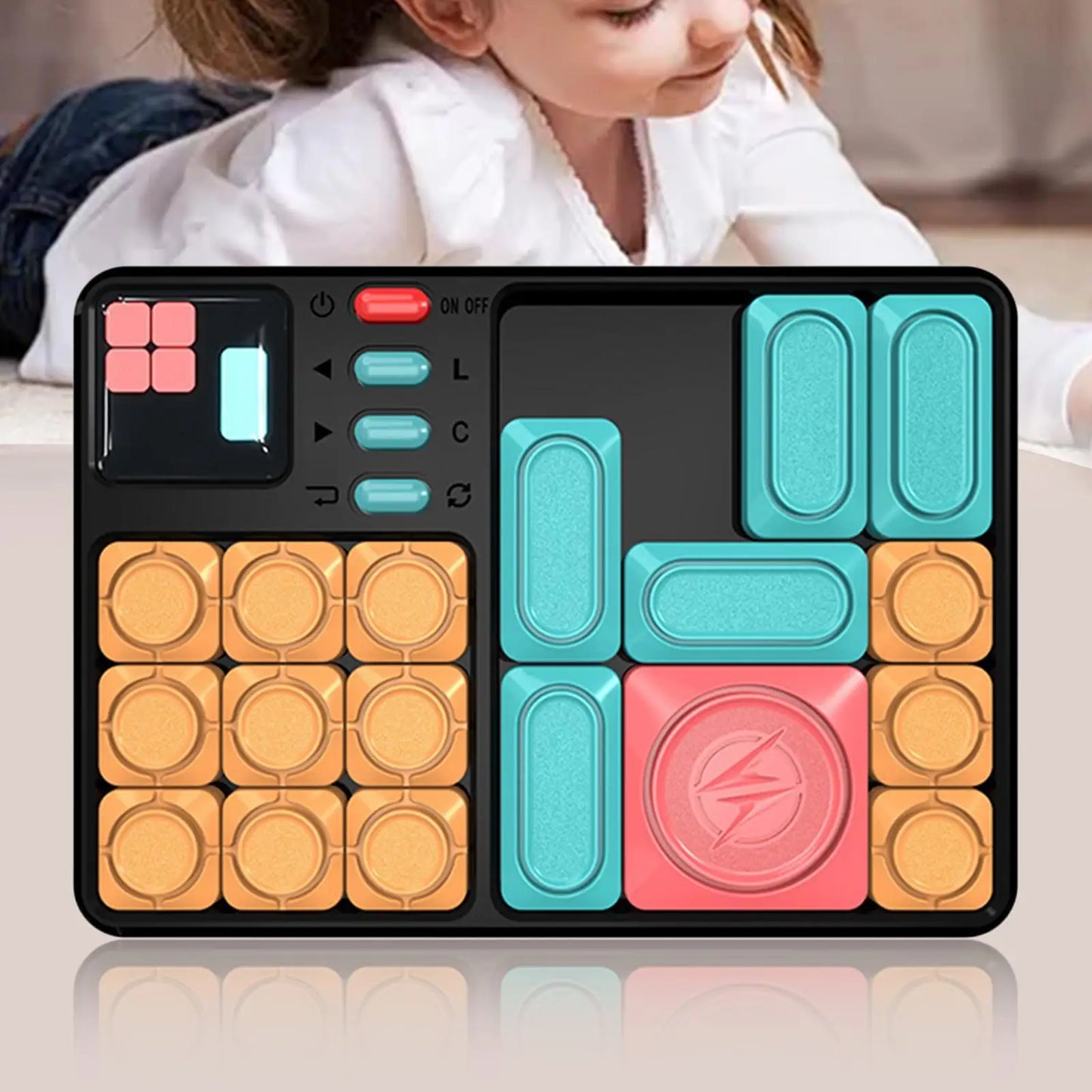 Electronic Slide Brain Games Brain Teaser Handheld Games Console Learning Puzzles Toys for Kids Intelligence IQ Training