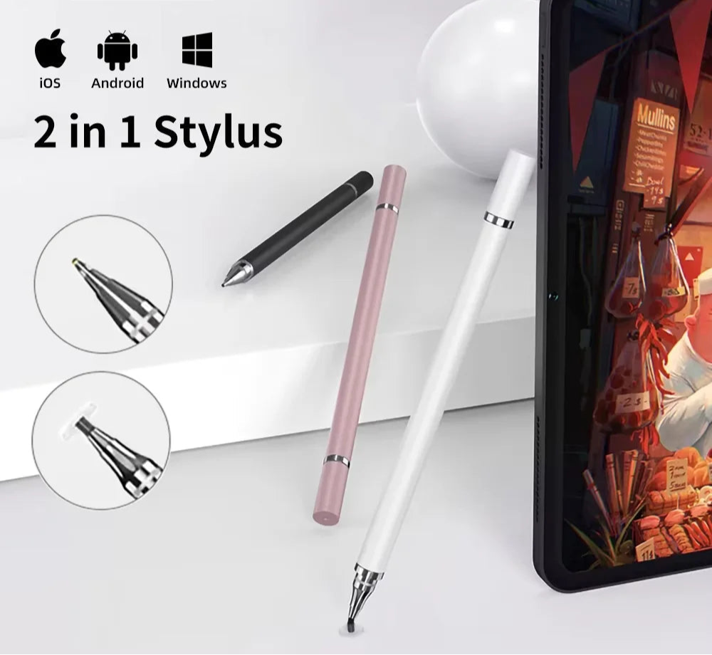 2 in 1 Universal Stylus Pen For Tablet Mobile Android ios Phone iPad Accessories Drawing Tablet Capacitive Screen Touch Pen