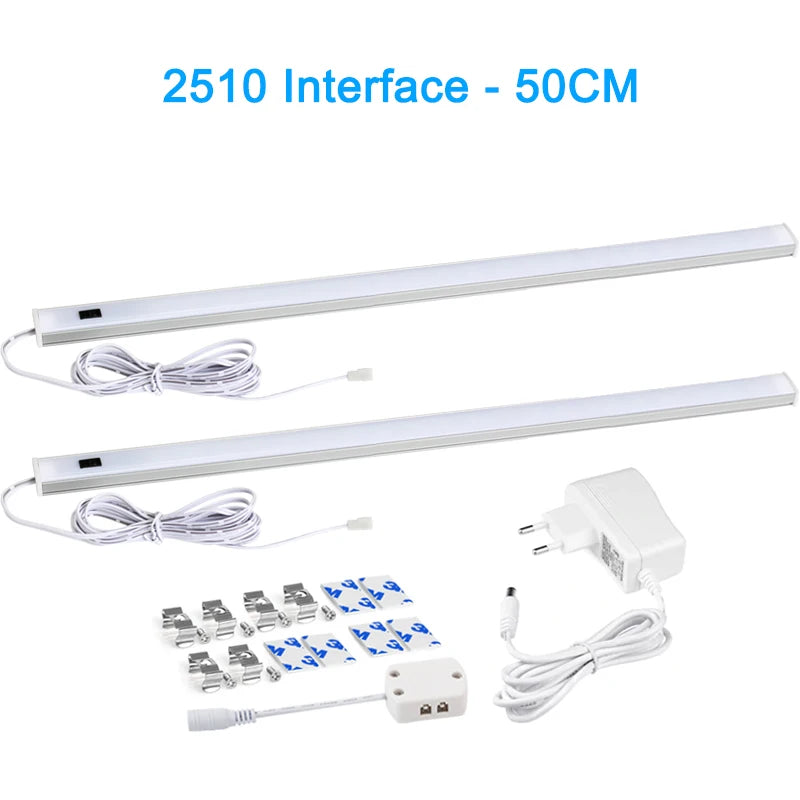 LED Light Under Cabinet Lights For Kitchen Hand Sweep Switch PIR Motion Sensor Closet Wardrobe Lamp 30/40/50cm Led Night Light