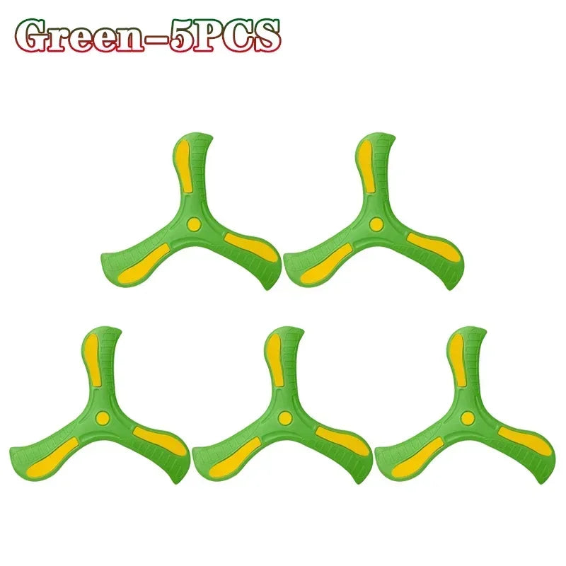 Children Soft Boomerang Toy Three-leaf Cross Outdoor Flying Disc Games Adult-kids Interactive Sports Toys for Decompression Gift