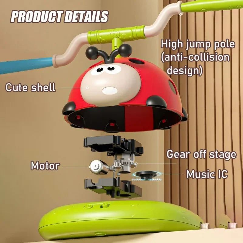 Musical Jump Sports Toys 5 in 1 3 in 1 Toss Ring Game Toy and Shooting Launcher for Kids Ladybug Multifunction Outdoor Machine