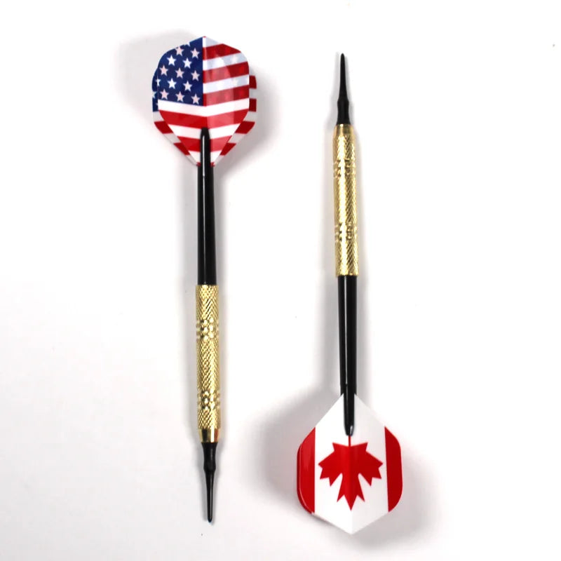 12 Pcs/Set Darts Professtional 14g Safety Soft Tipped Darts 36/100 Plastic Tips 175g Electronic Dartboard Target Accessories