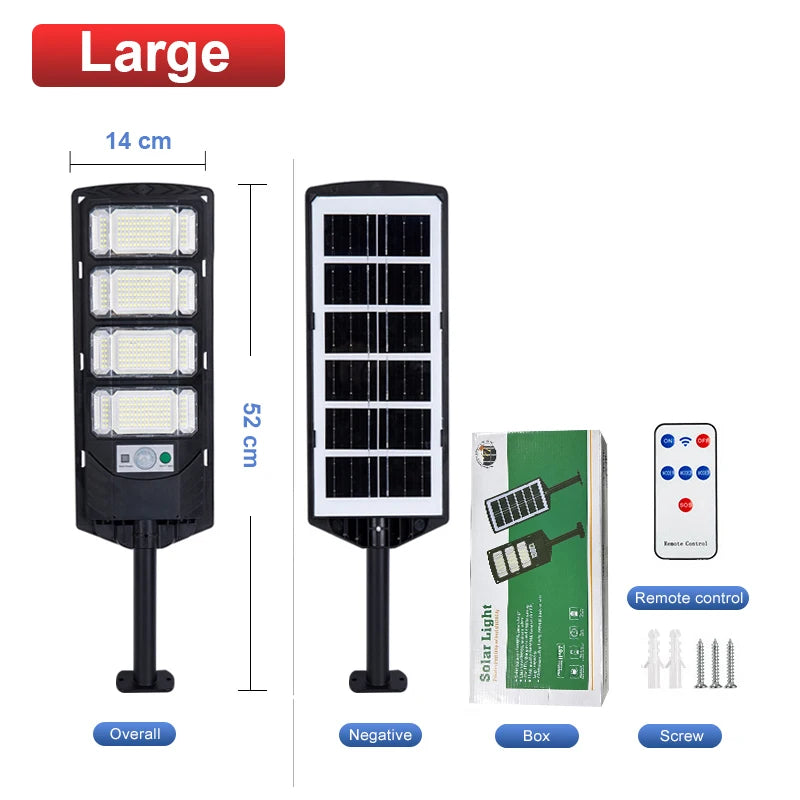 12000 LM High Power LED Solar Lights Outdoor Sunlight Motion Sensor Solar Powered Lamp Waterproof Patio Garden Street Wall Light