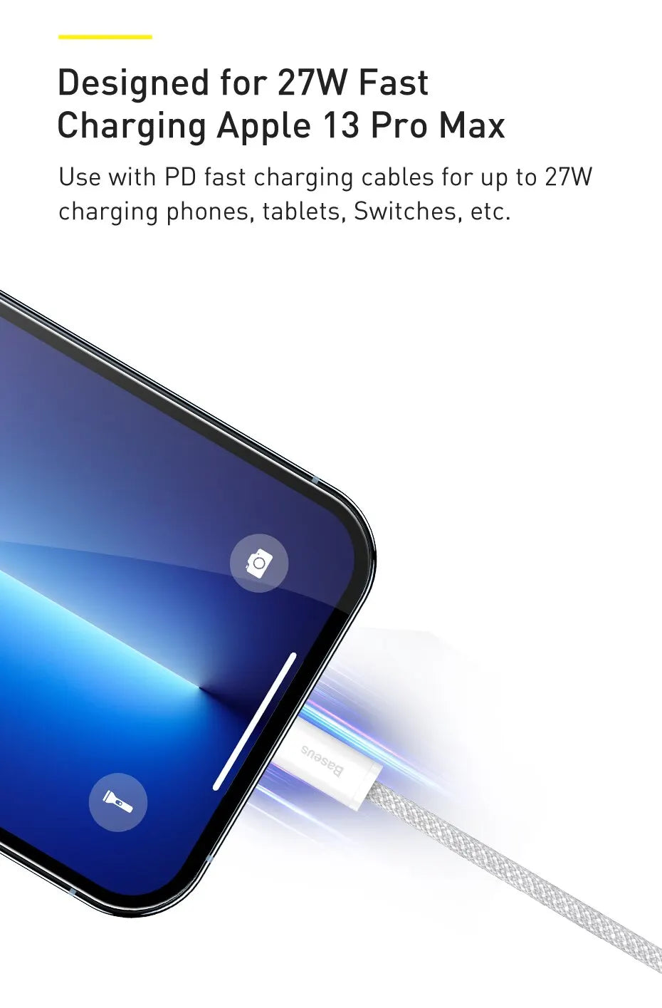 Baseus USB C Cable For IPhone 14 13 12 11 Pro Max XS 20W Fast Charging Cable Type C To Lighting Date Wire For iPad Macbook