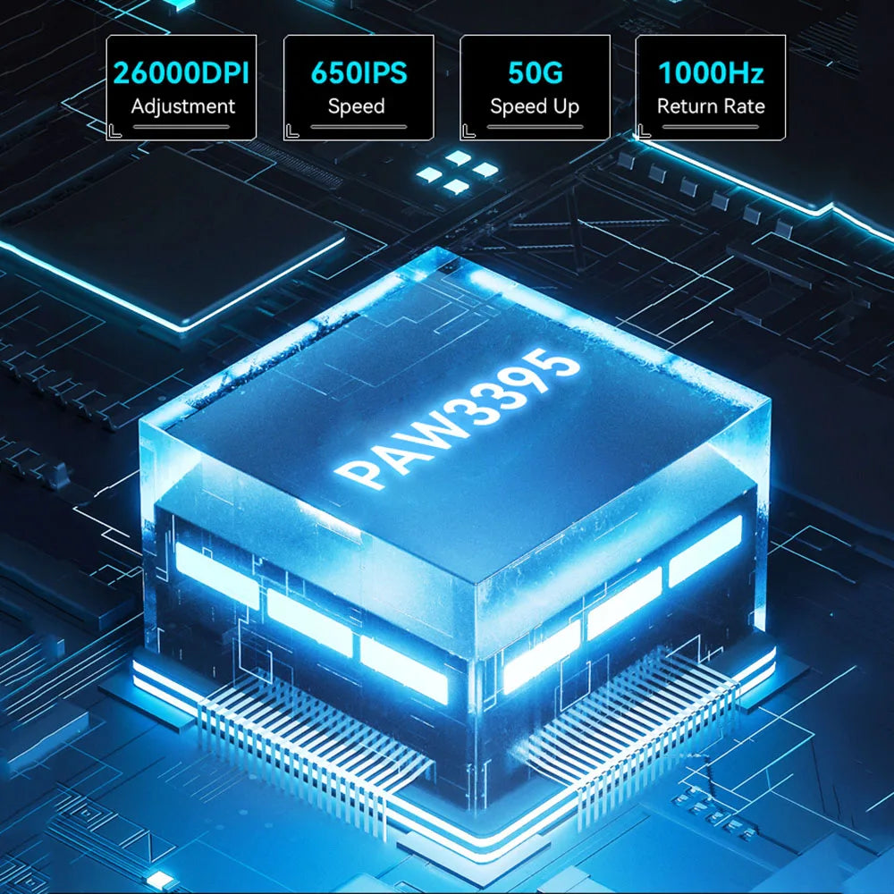 Attack Shark X3 Wireless Mouse,PixArt PAW3395 26K DPI  1K/4K Lightweight Mouse ,Tri-Mode Macro Gaming Mouse,Laptop/win/mac