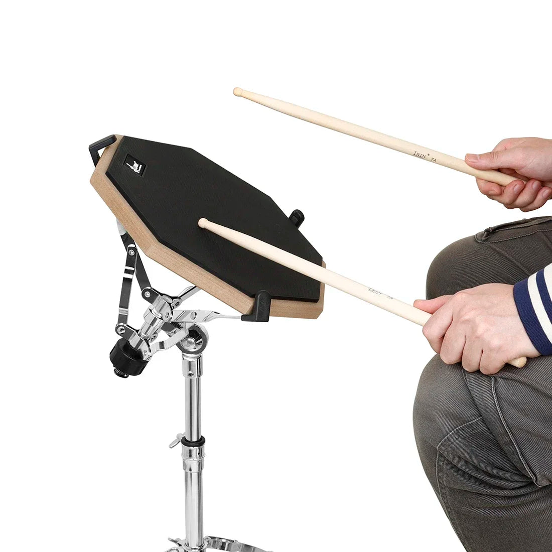 SLADE 8 Inch 12 Inch Drum Practice Pad Rubber Wooden Dumb Drum Pad Mute Training for Jazz Drums Exercise Beginners