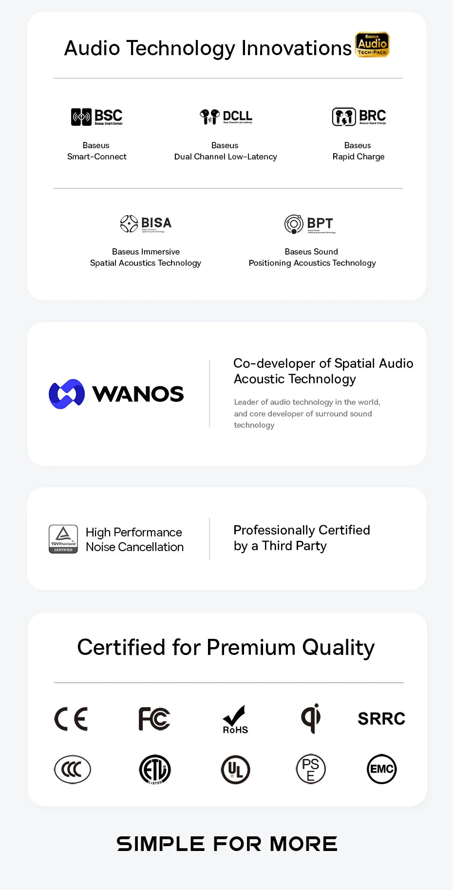 Baseus H1i ANC Wireless Bowie Headphone Bluetooth 5.3 Noise Cancellation Hi-Res 38db 3D Spatial Audio Ear Headsets