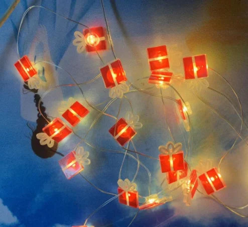 2M Fairy String Lights Santa Claus Snowman LED Garland String Lights Bedroom Garden Decorations 2024 Merry Christmas Supplies
