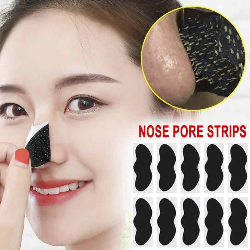 Unisex Deep Cleansing Nose Strips for Acne & Blackhead Removal Shrink Pore Nose Black Head Stickers Refreshing Skin Care Patch