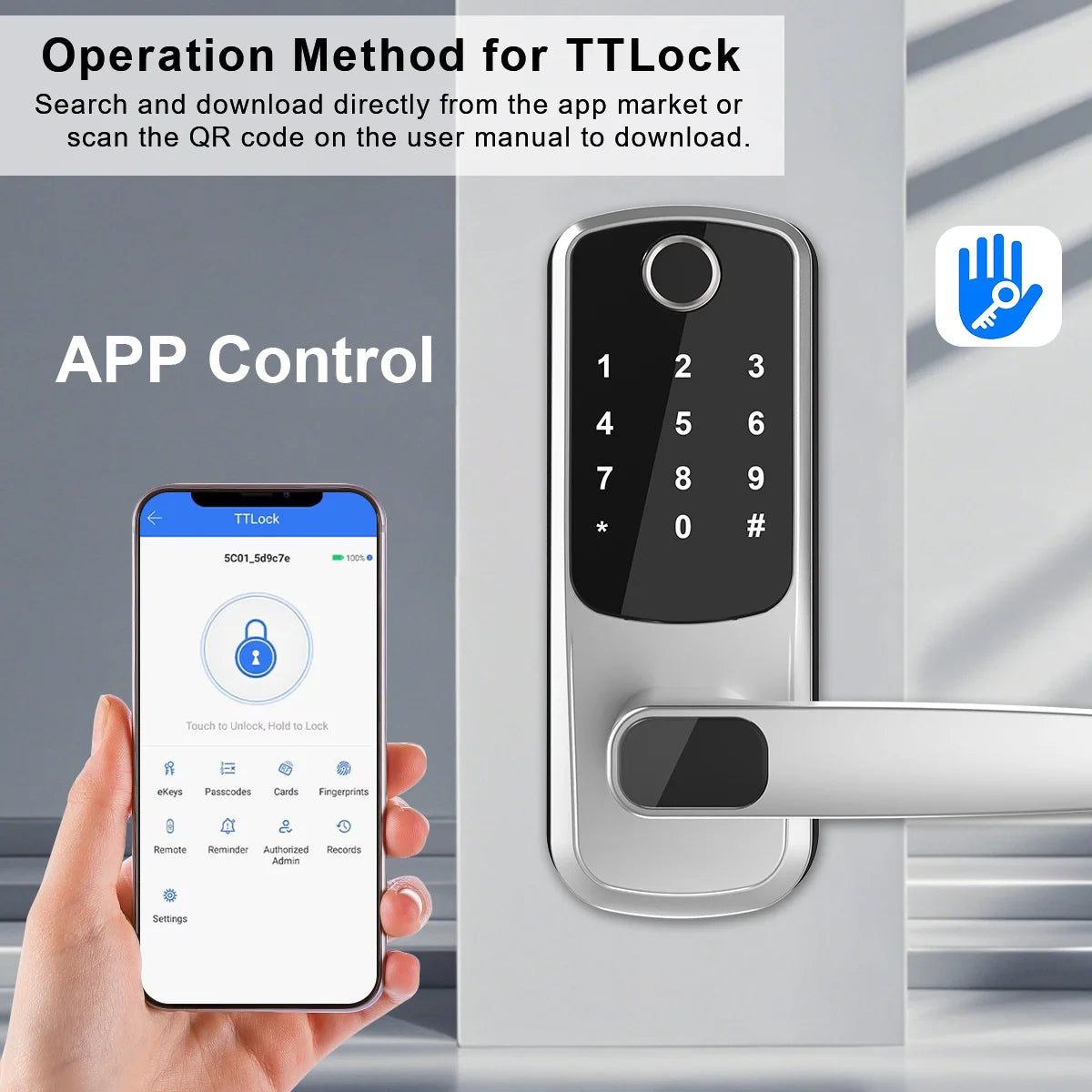 TTLOCK Wifi Electronic Smart Door Lock With Biometric Fingerprint / Password /Smart Card  / Key Unlock/ USB Emergency Charger