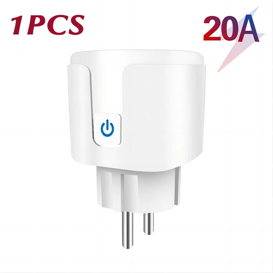 Smart Plug WiFi Socket EU 16A/20A With Power Monitoring Timing Function Works With Alexa, Google Home, Alice, SmartThimg