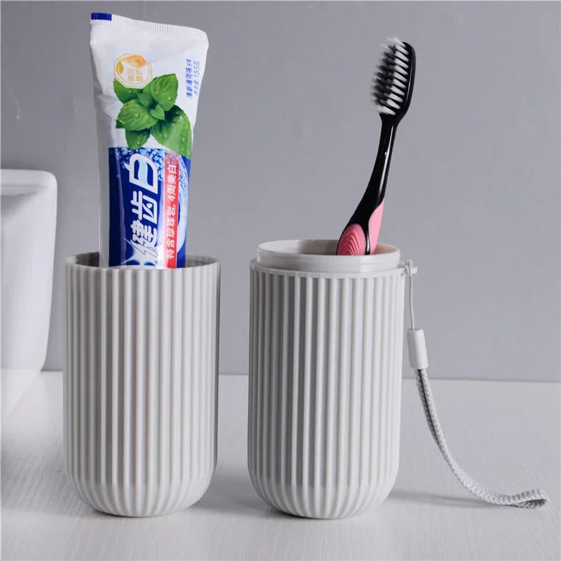 Toothbrush Cup Portable Toothbrush Holder Multifunction Travel Cup Organizer Toothbrush Case and Bathroom School Trip