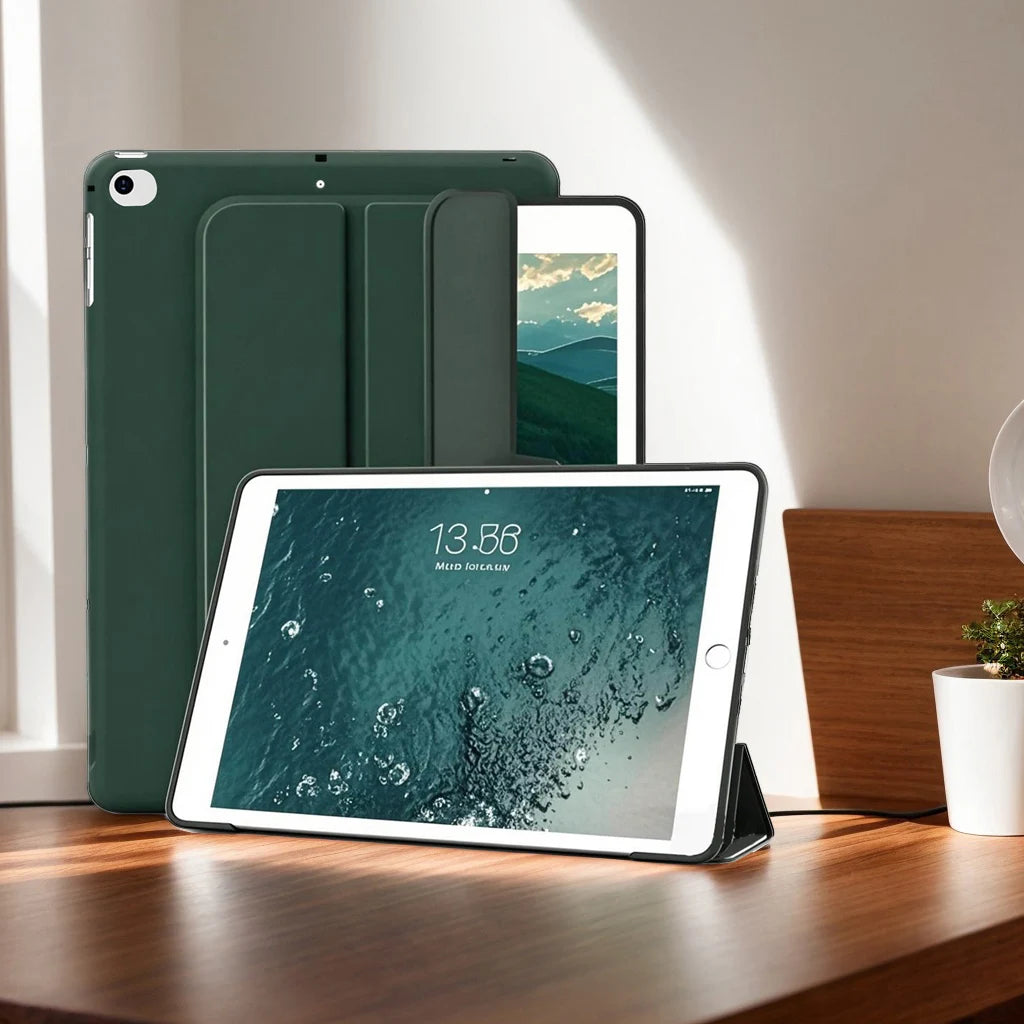 For iPad Mini 5 2019/ Mini 4 3 2 1 7.9 inch, Soft Silicone Shell Trifold Stand Folio Smart Case for iPad Mini 5 4 3 2 1