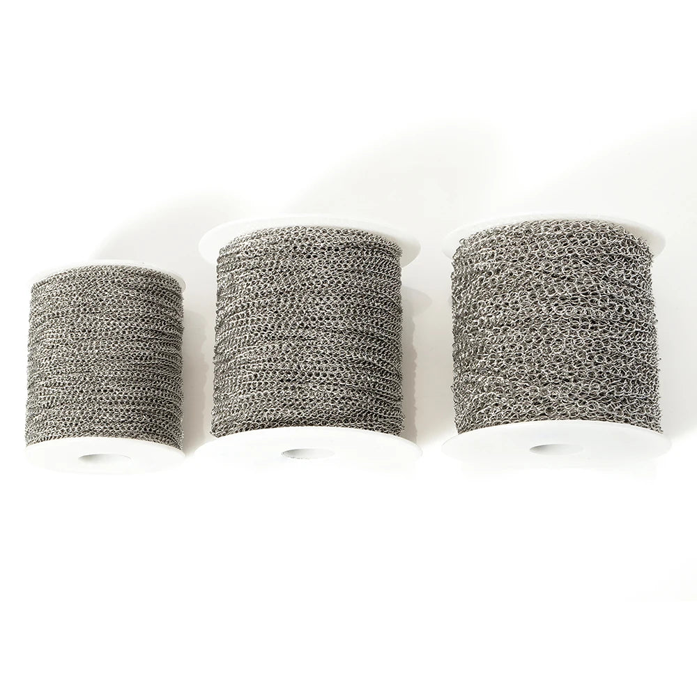 10meter/roll Stainless Steel Chain Basic Bluk Chains For DIY Jewelry Making