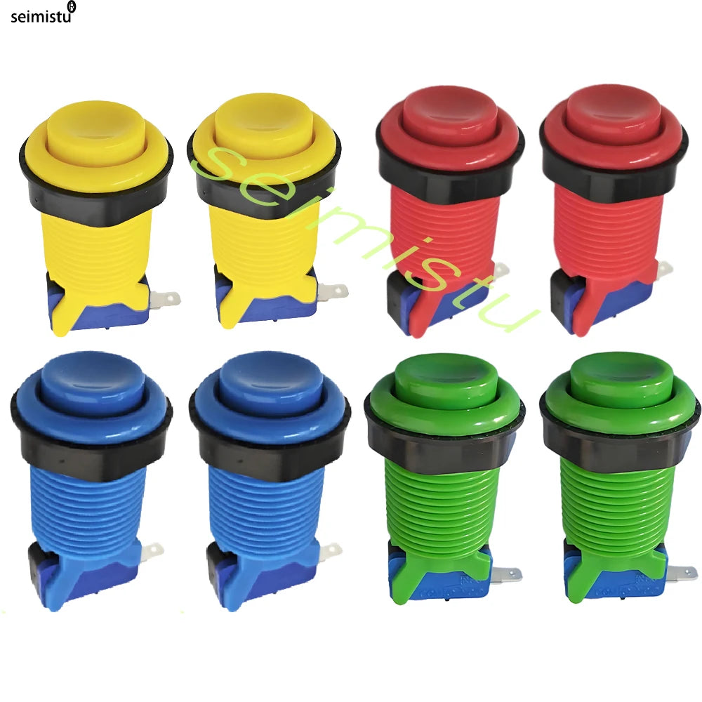 8pcs American Happ Style Push Button 28mm For Neo Geo Arcade Game Machine Joystick Zero Delay Controller buttons Parts