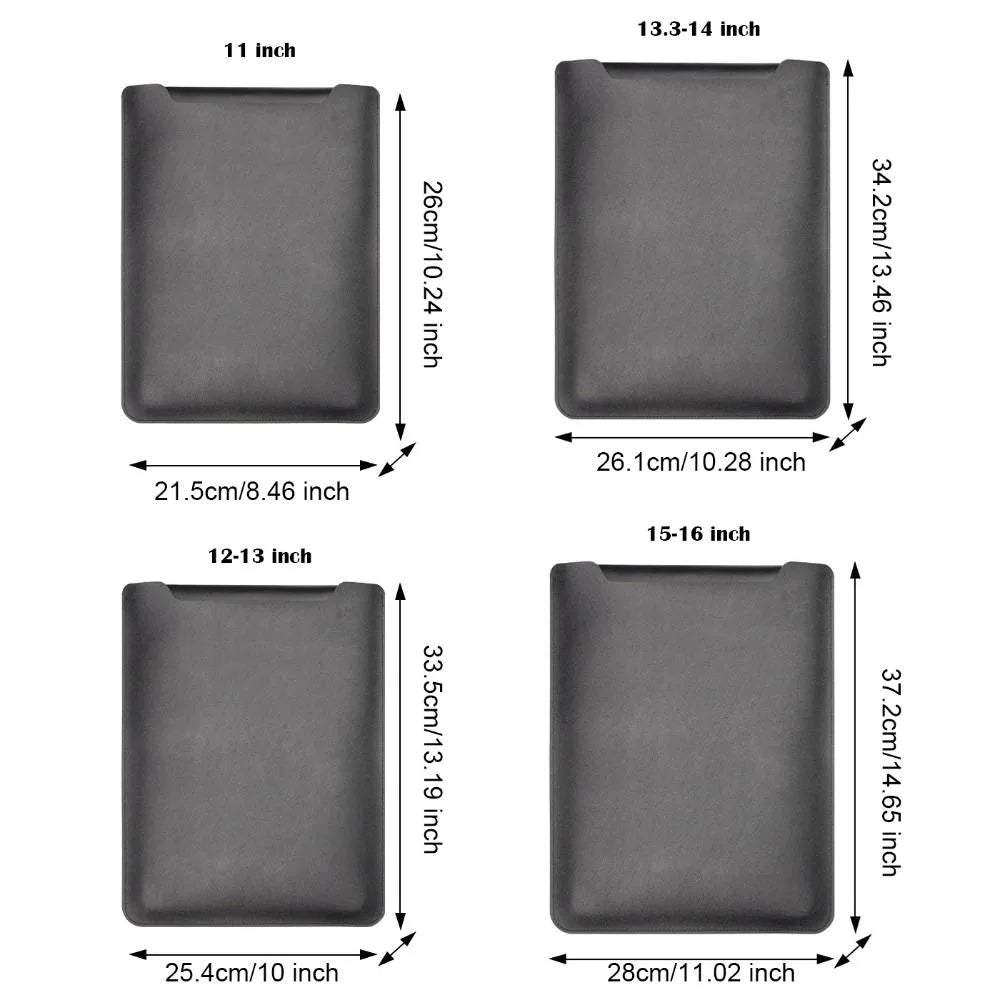 11 13 14 15 inch Ultra Thin PU Leather Ultrabook Cover Laptop Sleeve Case Shockproof Notebook Bag for HP/Dell/Surface