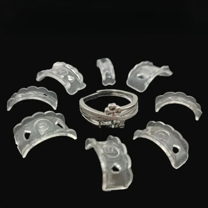 8 Sizes Silicone Invisible Clear Ring Size Adjuster Resizer Loose Rings Reducer Ring Sizer Fit Any Rings Jewelry Tools