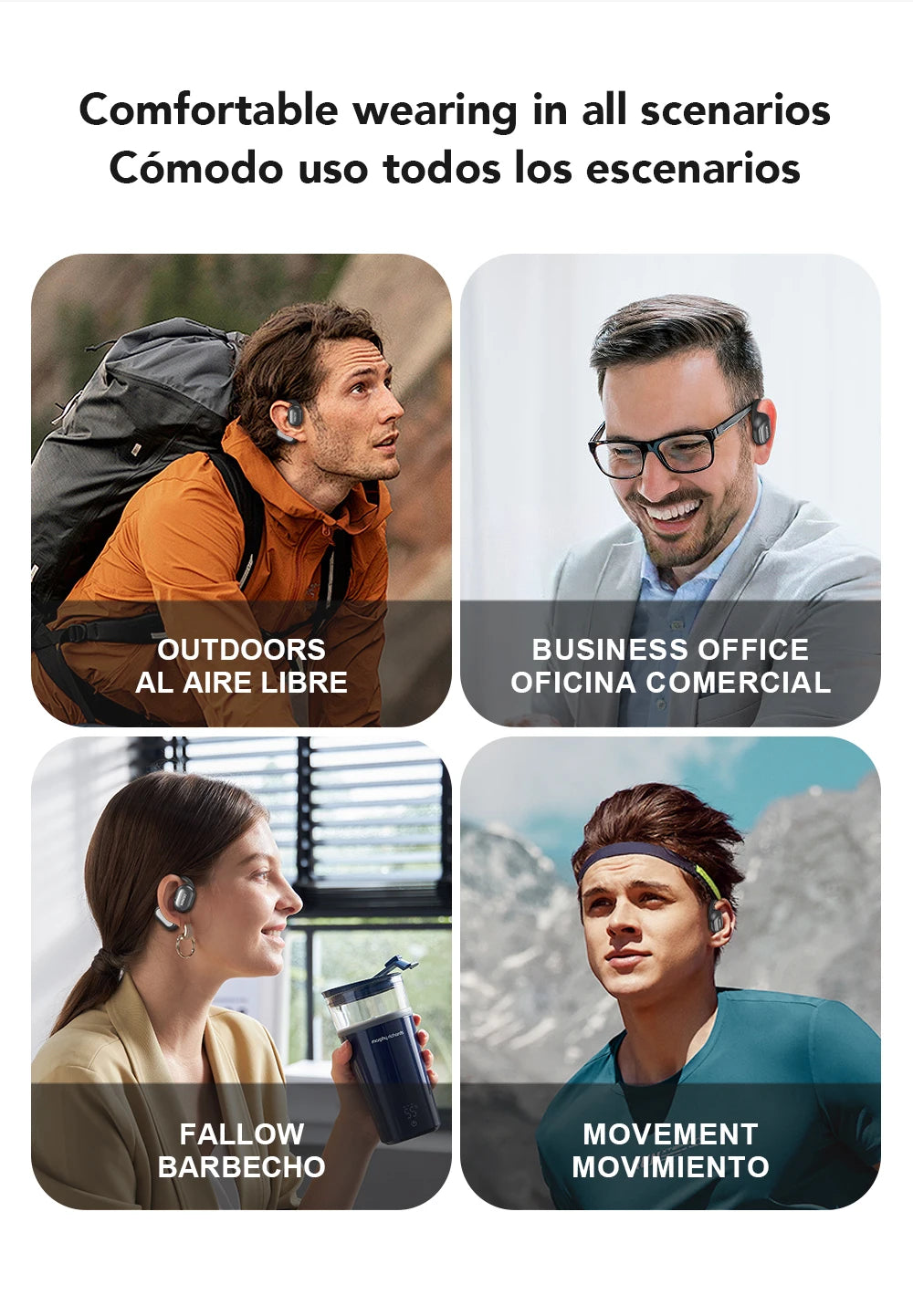 MINISO X30 Wireless Headphones Bluetooth Translation Earbuds Chat Headset Office Travel,real-time Translate Equalizer APP