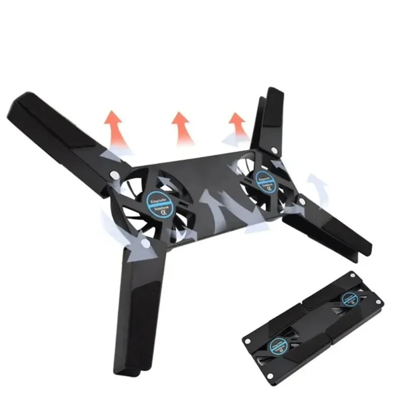 Air-cooling Laptop Cooler Bracket USB Powered Cooling Dock Laptop Cooling Pad 2 Fan for Notepad Universal 7 15" 1 Notebook Stand