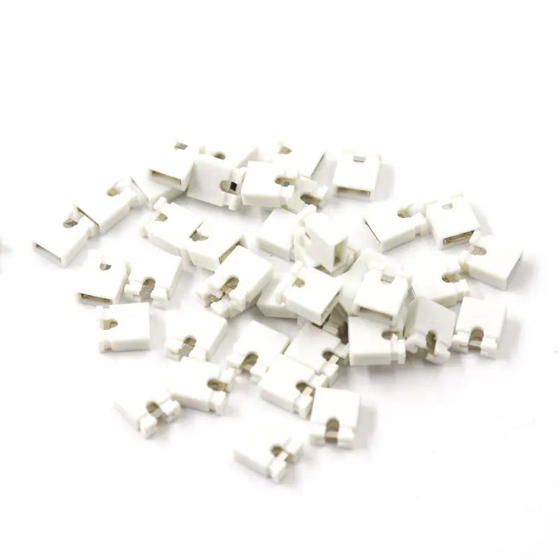 100PCS Pitch jumper shorted cap & Headers & Wire Housings 2.54MM SHUNT Black Yellow White Green Red Blue Opening Hole