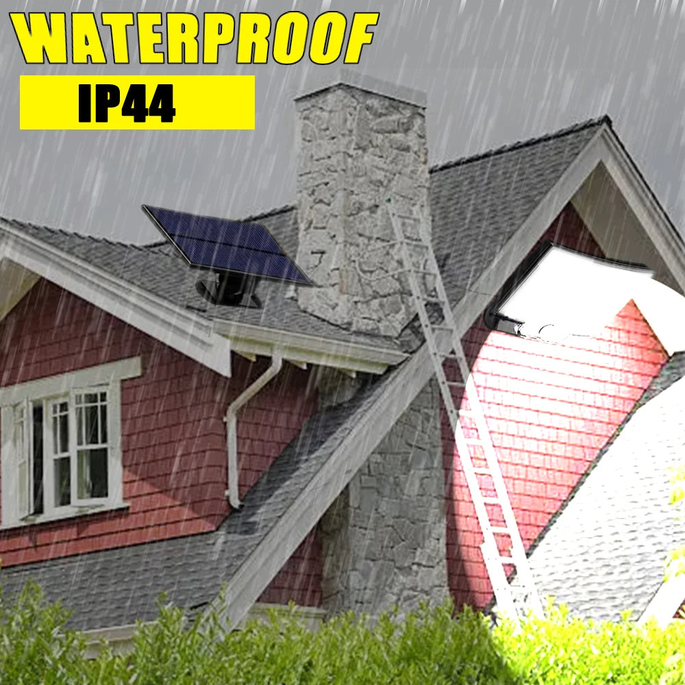 Solar Light Outdoor Waterproof 106 LEDS with Motion Sensor Floodlight Remote Control 3 Modes for Patio Garage Garden Decoration