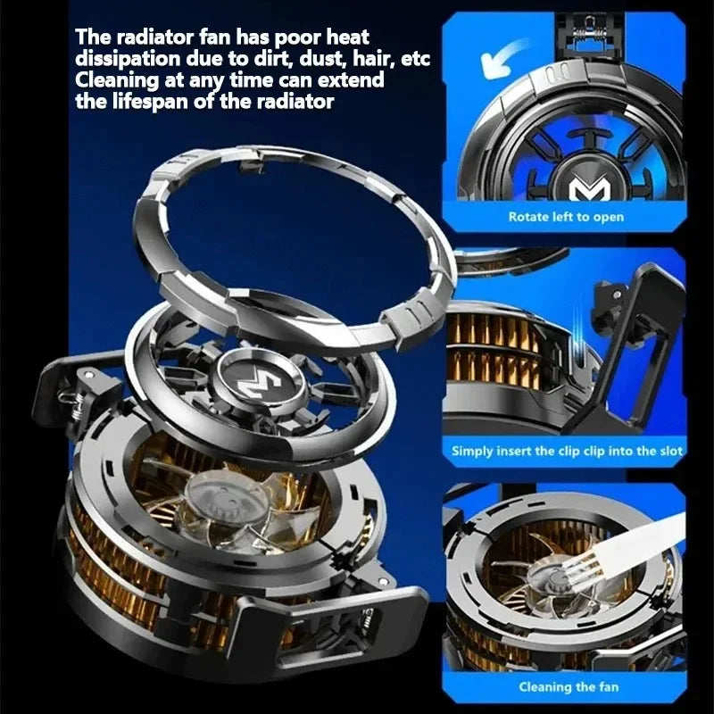 2 IN 1 MEMO CX08 Magnetic Back Clip Universal Mobile Phone Cooler Semiconductor Cooling Fan Freeze Radiator for iOS Android PUBG