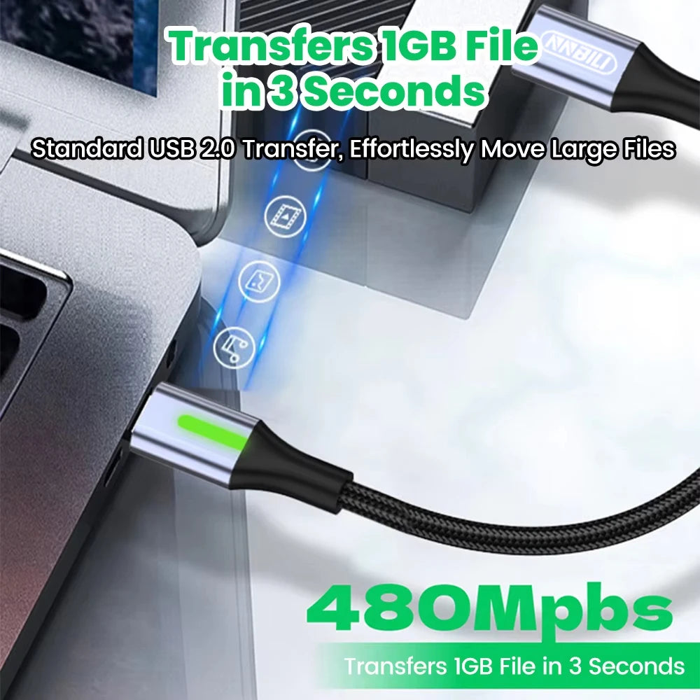 NNBILI 0.25M 0.5M Short Type C to USB C Cable Fast Charging For iPhone16 15 Xiaomi Samsung Huawei Power Bank USB C Data Cable