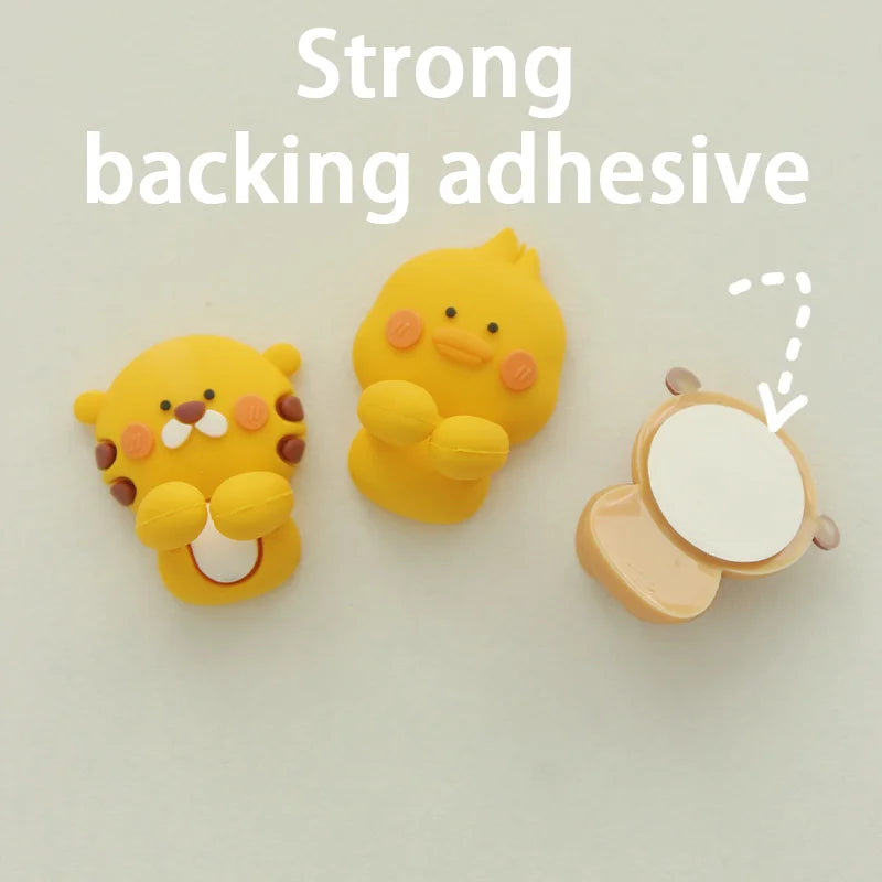 2Pcs Creative Cartoon Strong Backing Adhesive Mobile Phone Data Organizer Charging Headphone Cable Fixer Card Wire Finisher