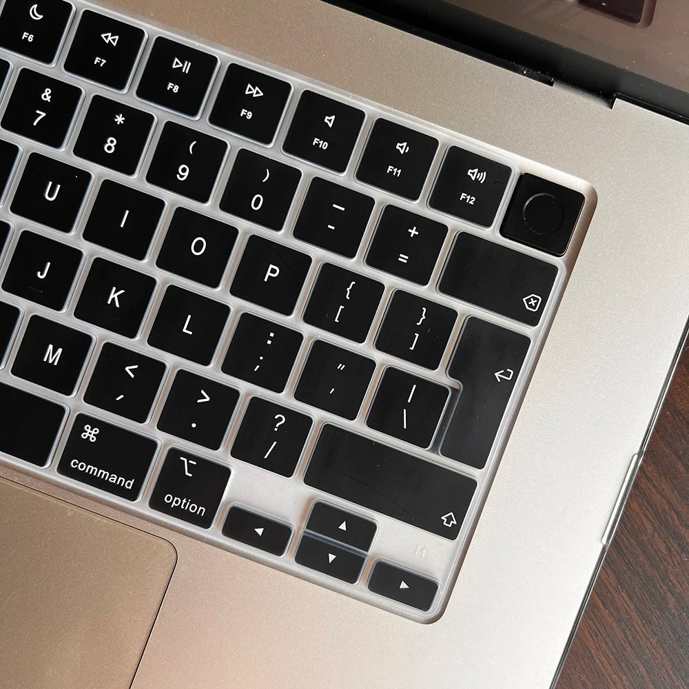 Compatible keyboard cover for 2025 MacBook Air 13.6 M4 A3240 A3113 MacBook Pro14 16 M4 M3 A3185 A3401 A3403 A2991 with touch ID