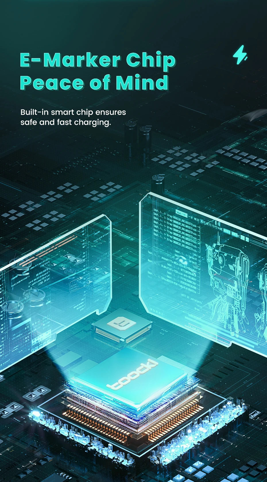 Toocki PD 100W 90 Degree USB Type C Cable to USB C Fast Cahrging for Macbook Xiaomi Huawei OPPO Samsung Huawei Display Cable