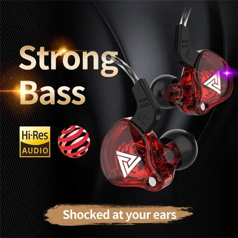 3.5MM Headset Music Earbuds In Ear With Mic Original QKZ AK6 Copper Driver HiFi Wired Earphone Race Sport Headphone Bass Stereo