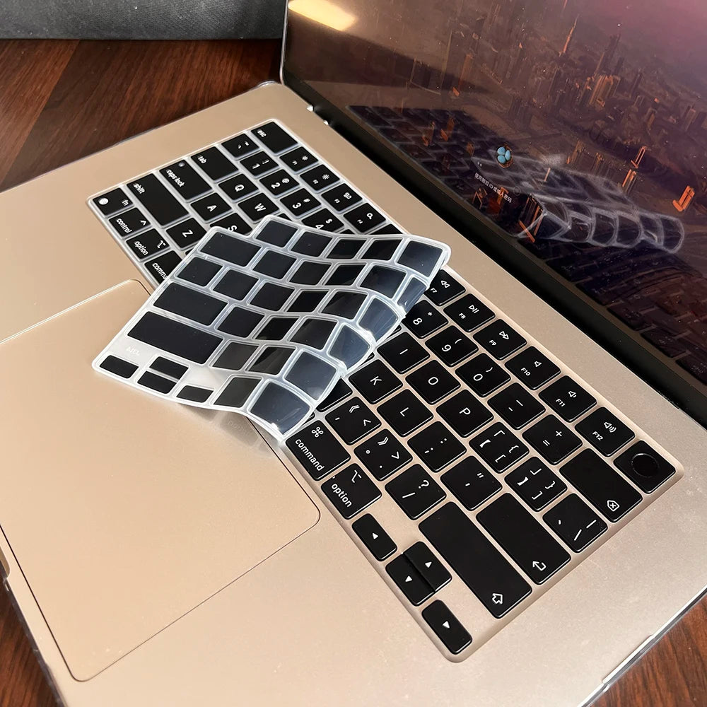 Compatible keyboard cover for 2025 MacBook Air 13.6 M4 A3240 A3113 MacBook Pro14 16 M4 M3 A3185 A3401 A3403 A2991 with touch ID