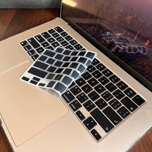 Compatible keyboard cover for 2025 MacBook Air 13.6 M4 A3240 A3113 MacBook Pro14 16 M4 M3 A3185 A3401 A3403 A2991 with touch ID