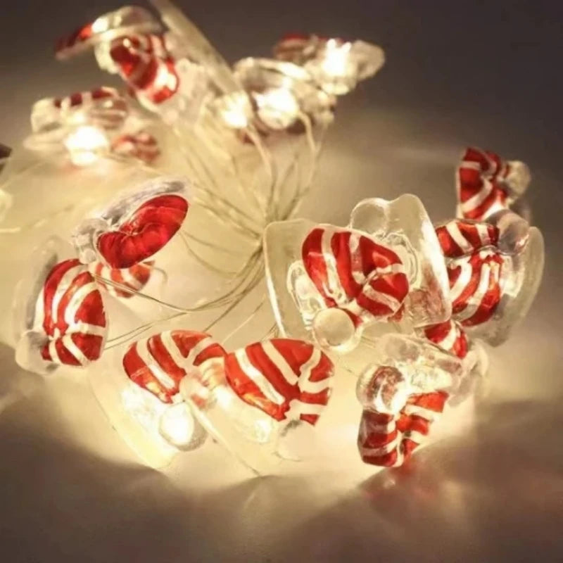 2M Fairy String Lights Santa Claus Snowman LED Garland String Lights Bedroom Garden Decorations 2024 Merry Christmas Supplies