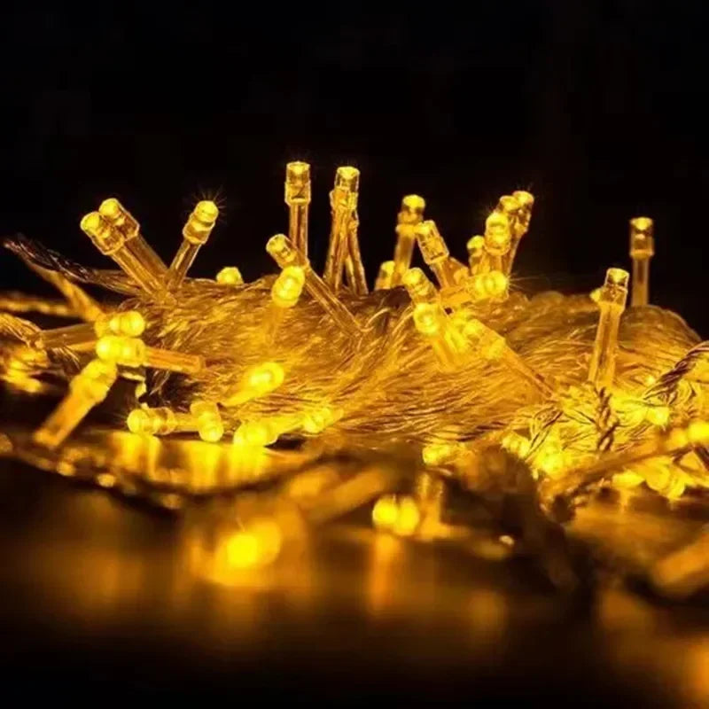 4Mx0.6M Curtain LED Icicle String Lights EU Plug Christmas Garland Droop Light Wedding Garden Street Outdoor Decorative Lighting