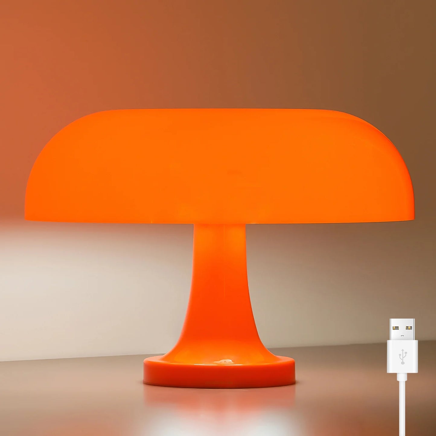 Classic Mushroom Table Lamp Modern Bauhaus Art Table Lamp Bedroom Bedside Lamp Danish Designer Orange Decorative Table Lamp