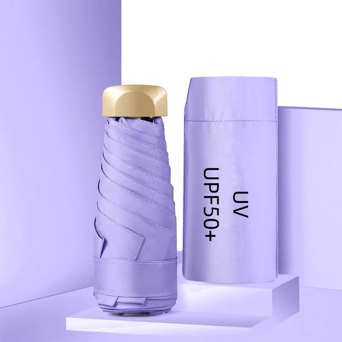 Mini Pocket Umbrella Small Sun Rain Umbrellas Vinyl Folding Umbrella UV Ultraviolet Protection Sun Shade Pocket Parasol Capsule