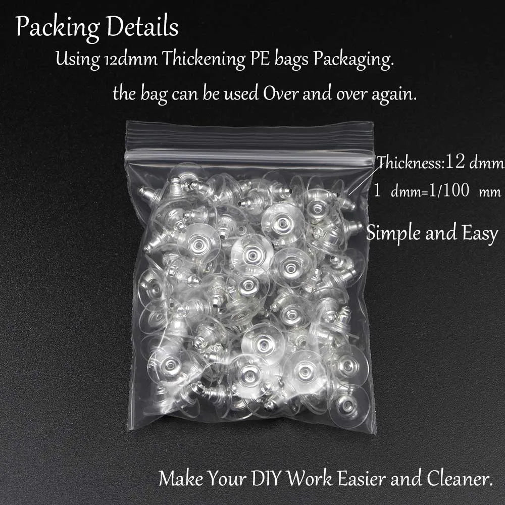 100Pcs Rubber Earring Backs Post Nuts Silicon Steel Earnuts Stud Earring Back for DIY Jewelry Making Accessories