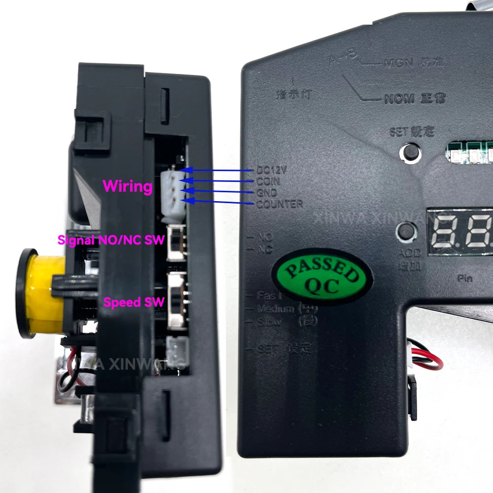 Multi Coin Acceptor Game Toknes Mechanism With 4 Pins Cable For Claw Crane Neo Geo Arcade Slto Vending Machine Pinball Parts