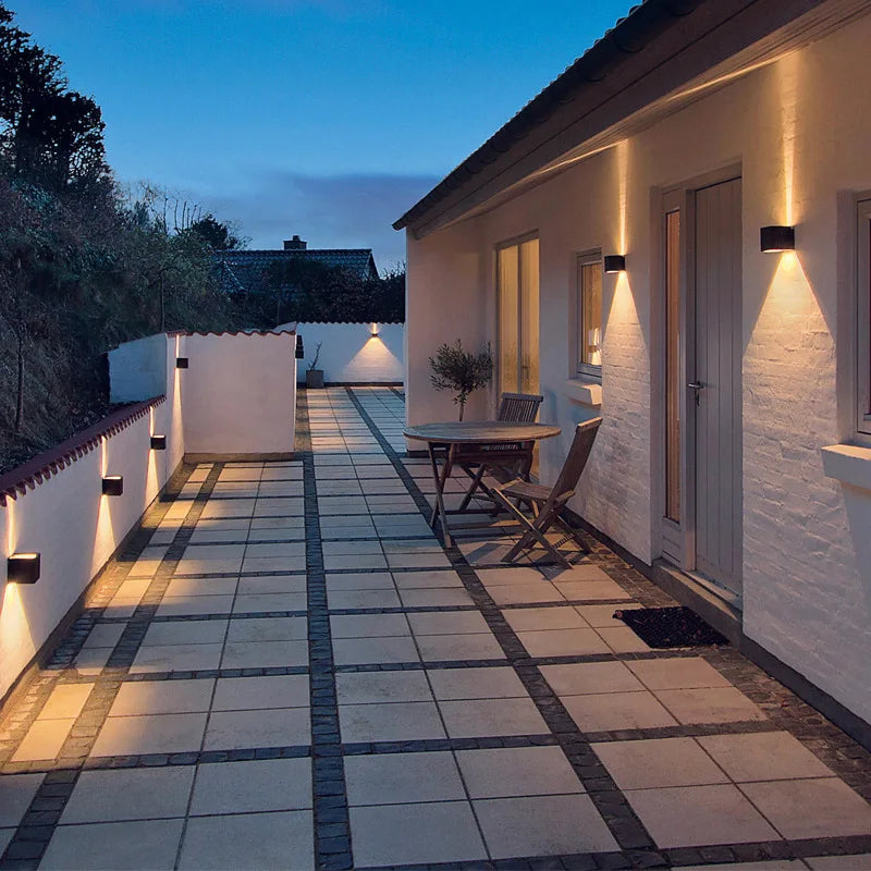 6W 12W Waterproof AC85-265V Surface Mounted LED Wall Light Modern Nordic Luminaire Indoor Wall Lamps Living Room Porch Outdoor