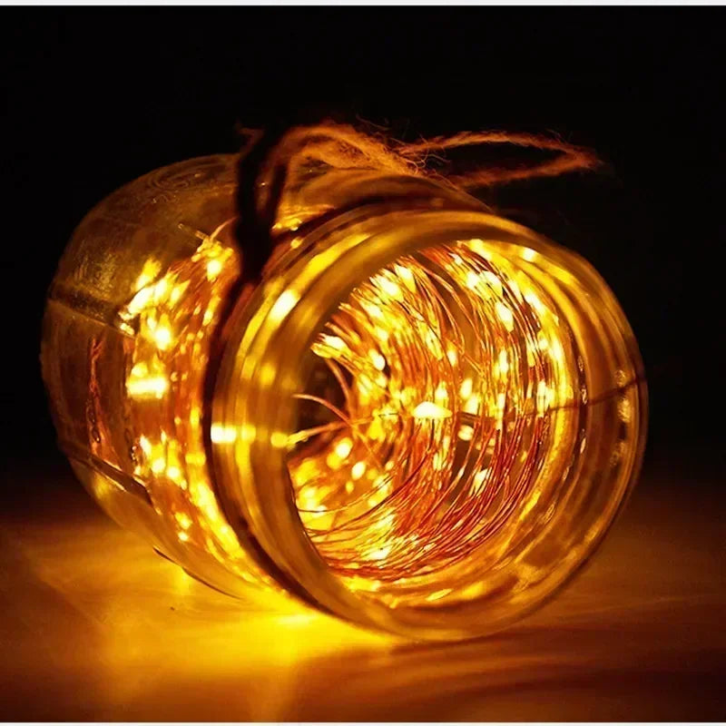 2 Pack Solar Fairy Lights 300LED Solar String Lights Outdoor Waterproof 8 Modes Copper Wire Twinkle Light
