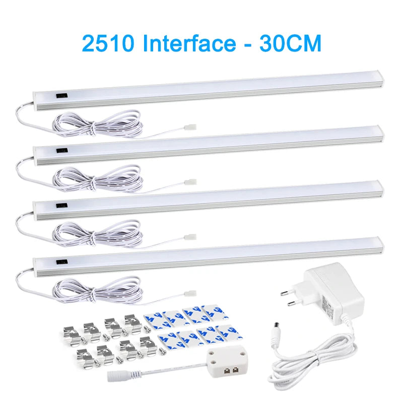 LED Light Under Cabinet Lights For Kitchen Hand Sweep Switch PIR Motion Sensor Closet Wardrobe Lamp 30/40/50cm Led Night Light