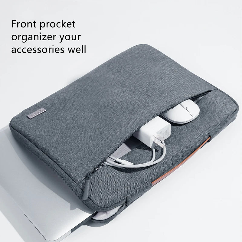 Multi-pockets Laptop Sleeve for MacBook Air 15.3 2024 Laptop Bag for MacBook Pro 13 14 16 Shocproof Notebook Bag for Dell/Xiaomi