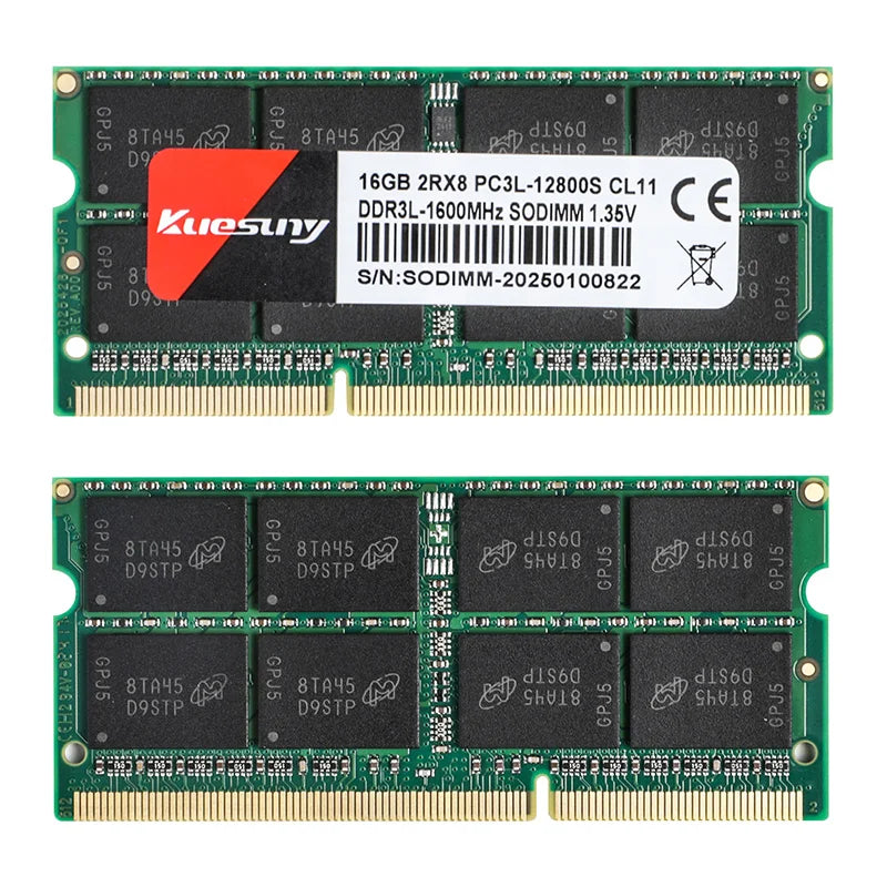 Original kuesuny DDR3L -16GB-1600MHz 1.35V  Laptop Memory , note only support 5th generation and above IntelCPU and AMDcpu!