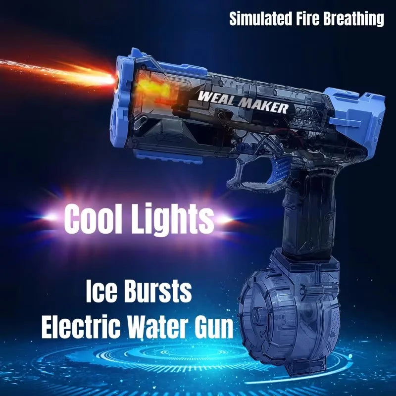 Children Automatic Water Gun Toy Ice Bursts Recoil Electric Watergun Kids Summer Beach Outdoor Fight Games Water Spray Gun Toys