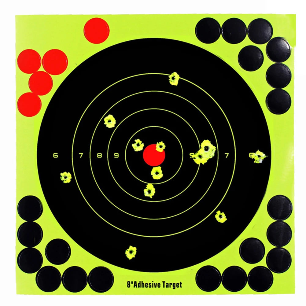 100-10PCS 8-inch Splatter Target High Visibility Adhesive Shooting Target Stickers Reactive Hunting Shooting Training Paper