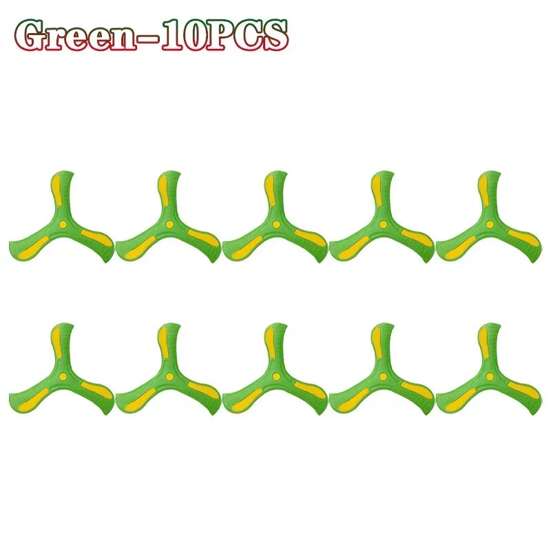 Children Soft Boomerang Toy Three-leaf Cross Outdoor Flying Disc Games Adult-kids Interactive Sports Toys for Decompression Gift